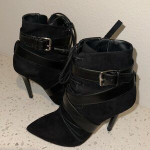 Black Suede Boots from Zara